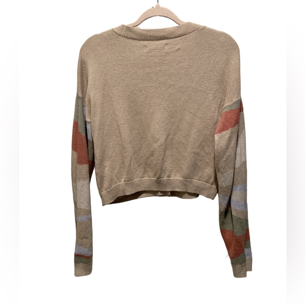 Hollister cardigan crop sweater. Striped. Size M. - Picture 2 of 9